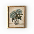 “Blue hydrangea bouquet” Print