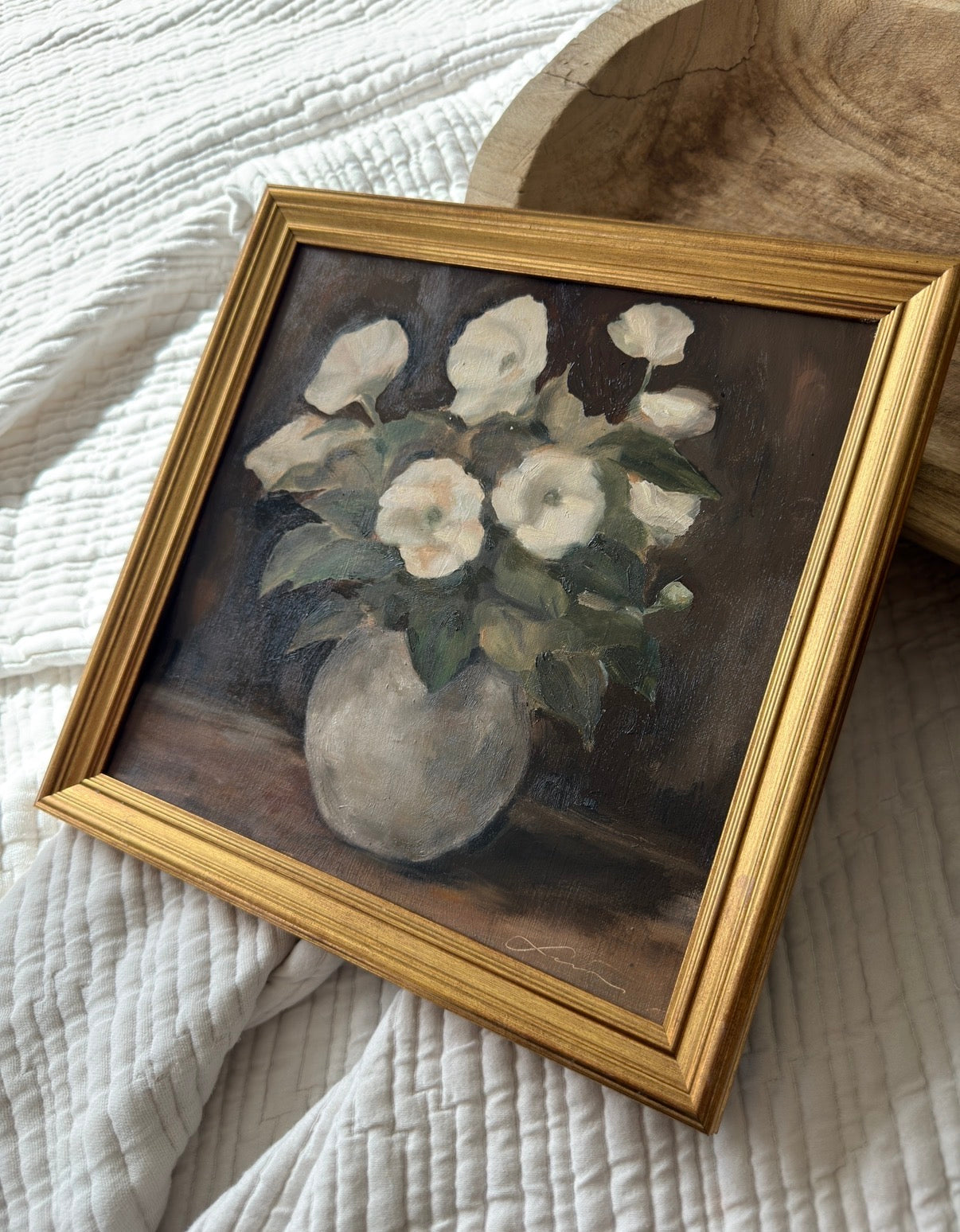 “Serene bouquet ” original framed painting