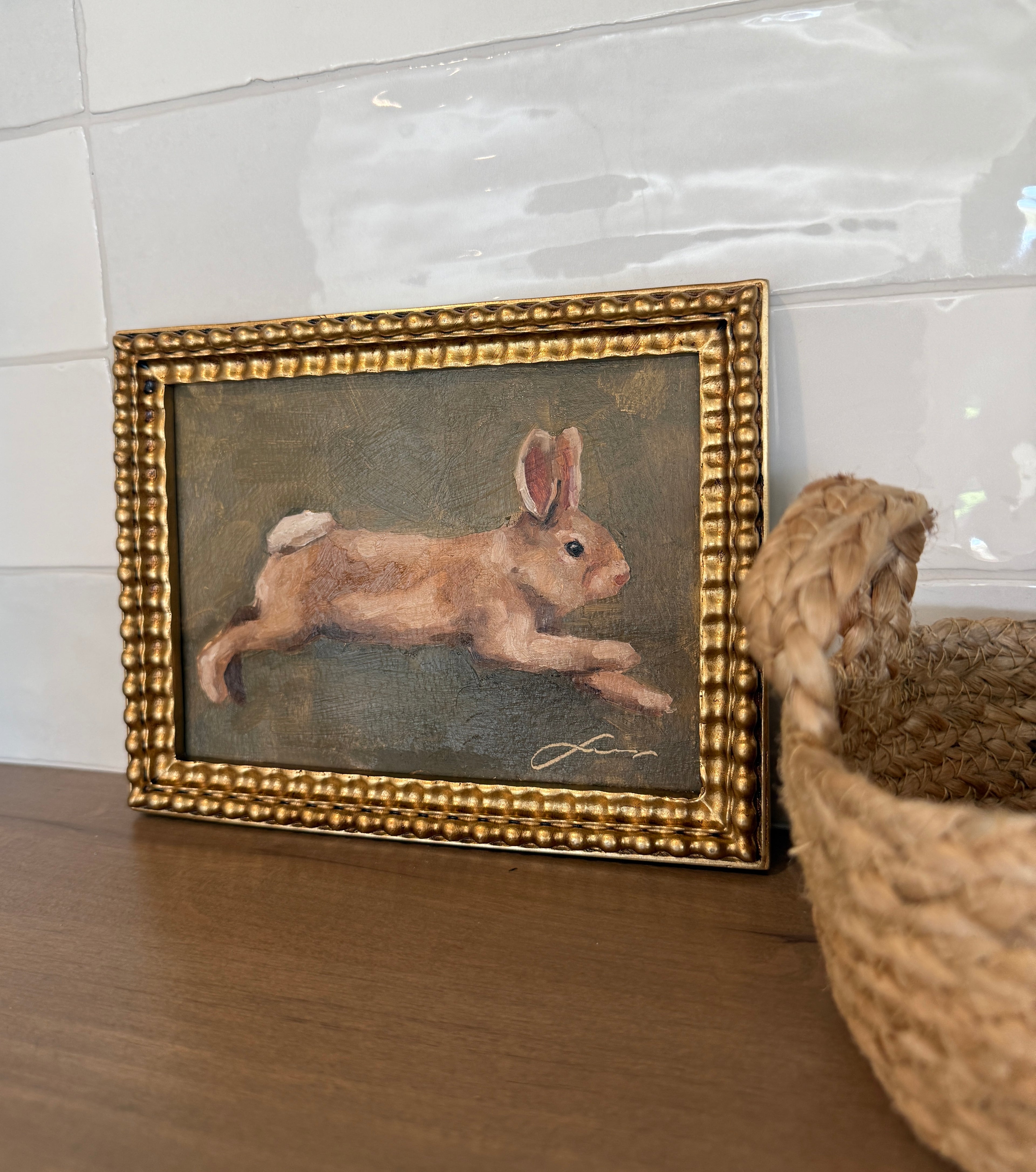 “Floppy bunny” print