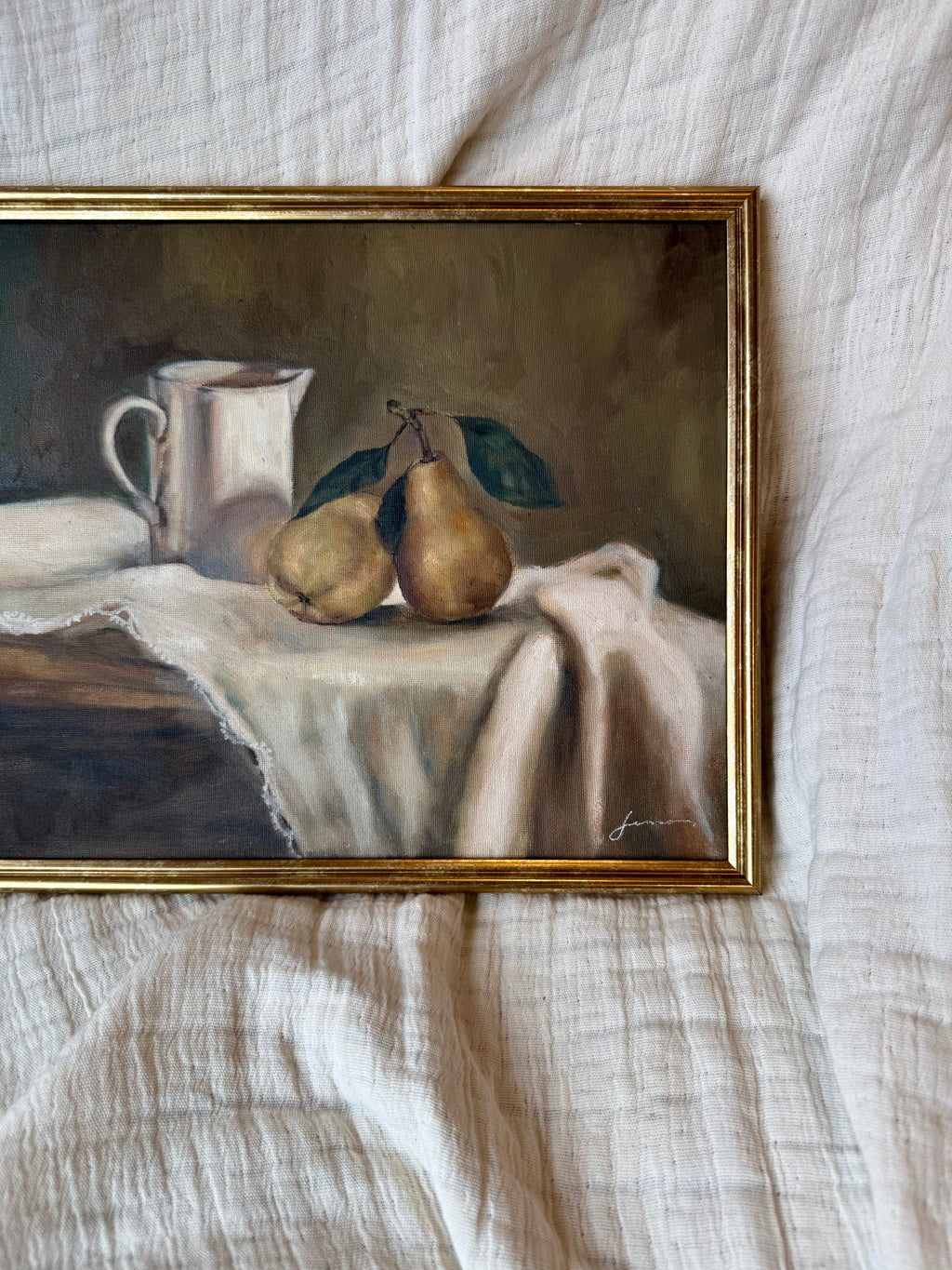 “Pears on lace” Print