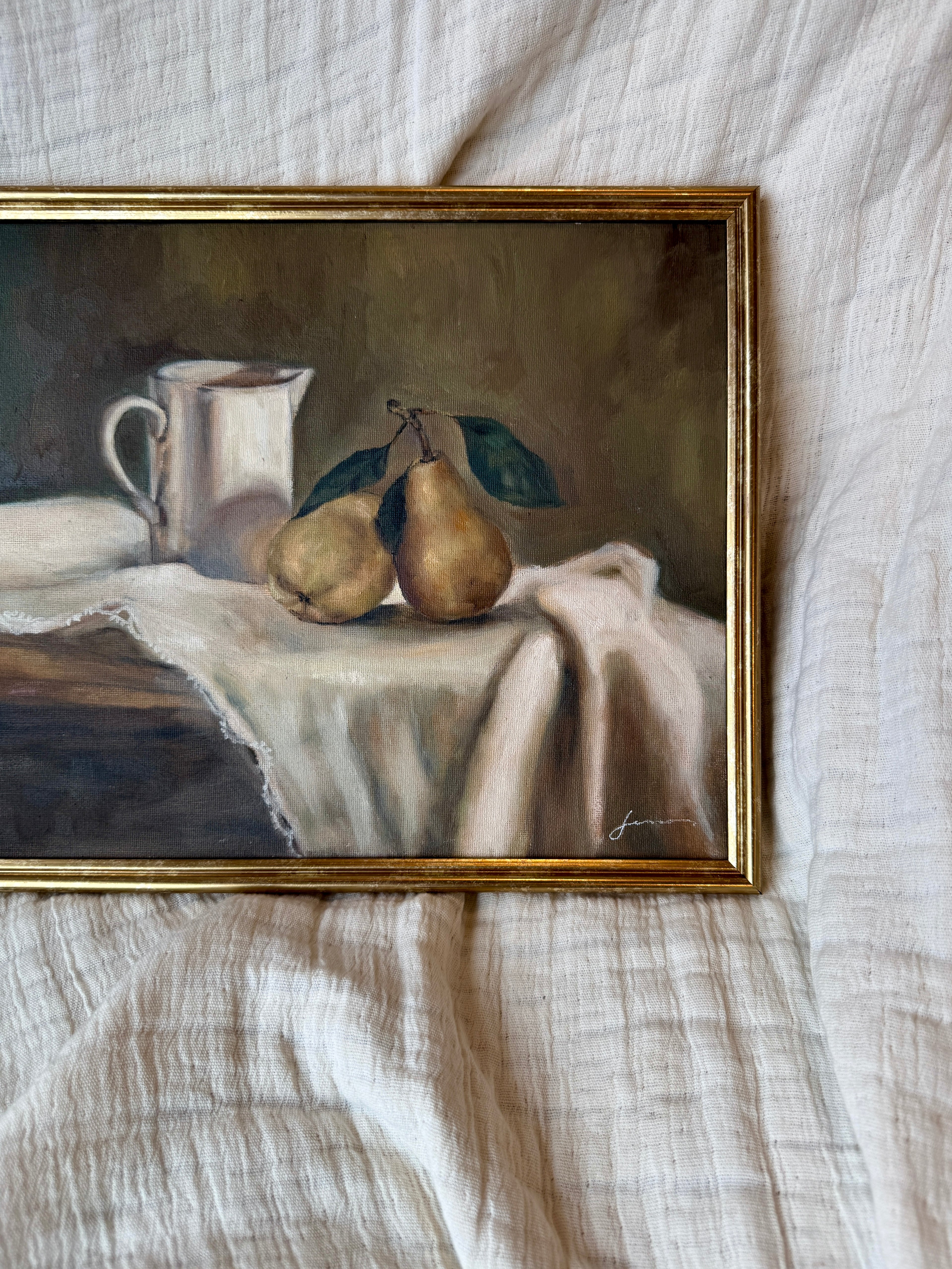 “Pears on lace” Print