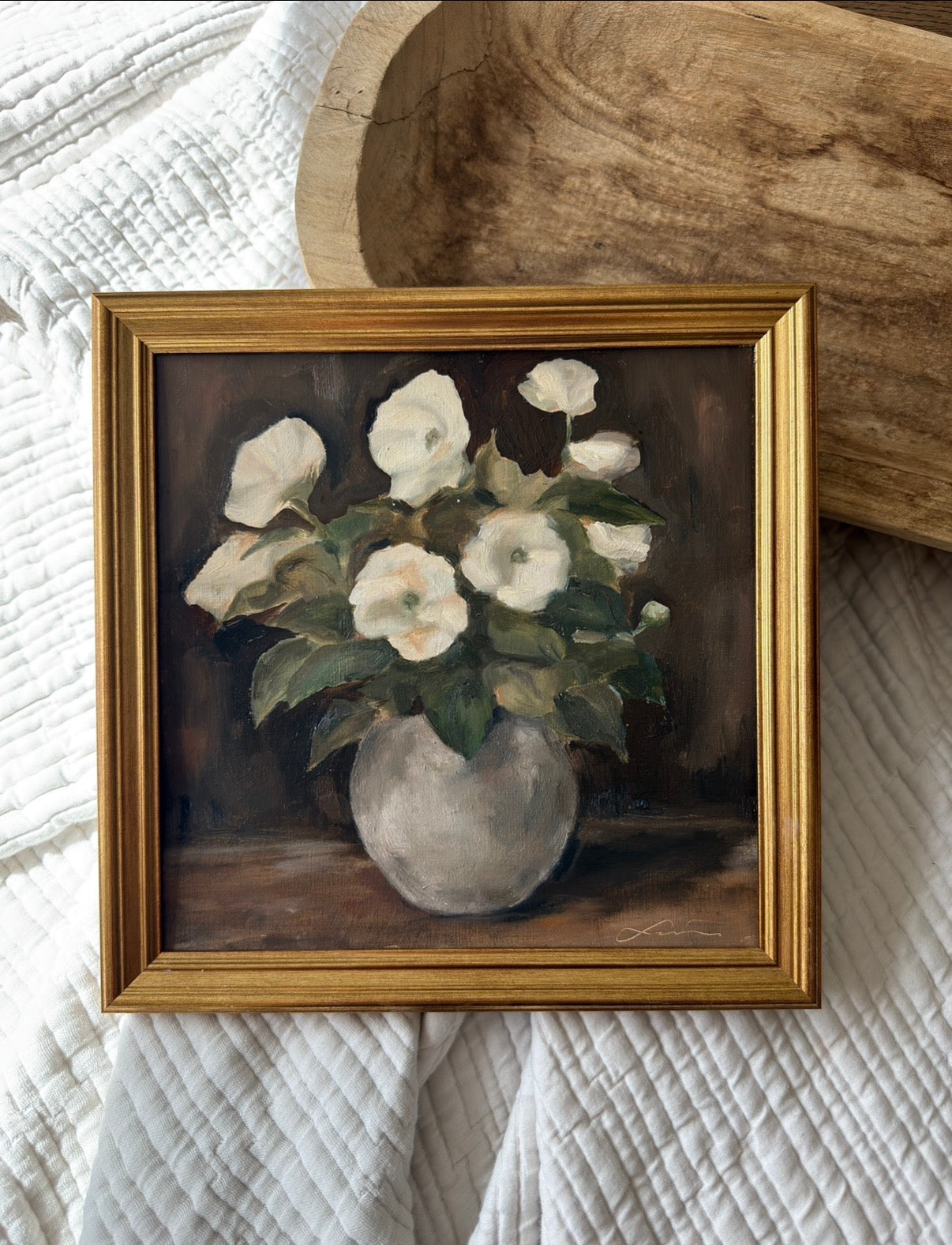“Serene bouquet ” original framed painting