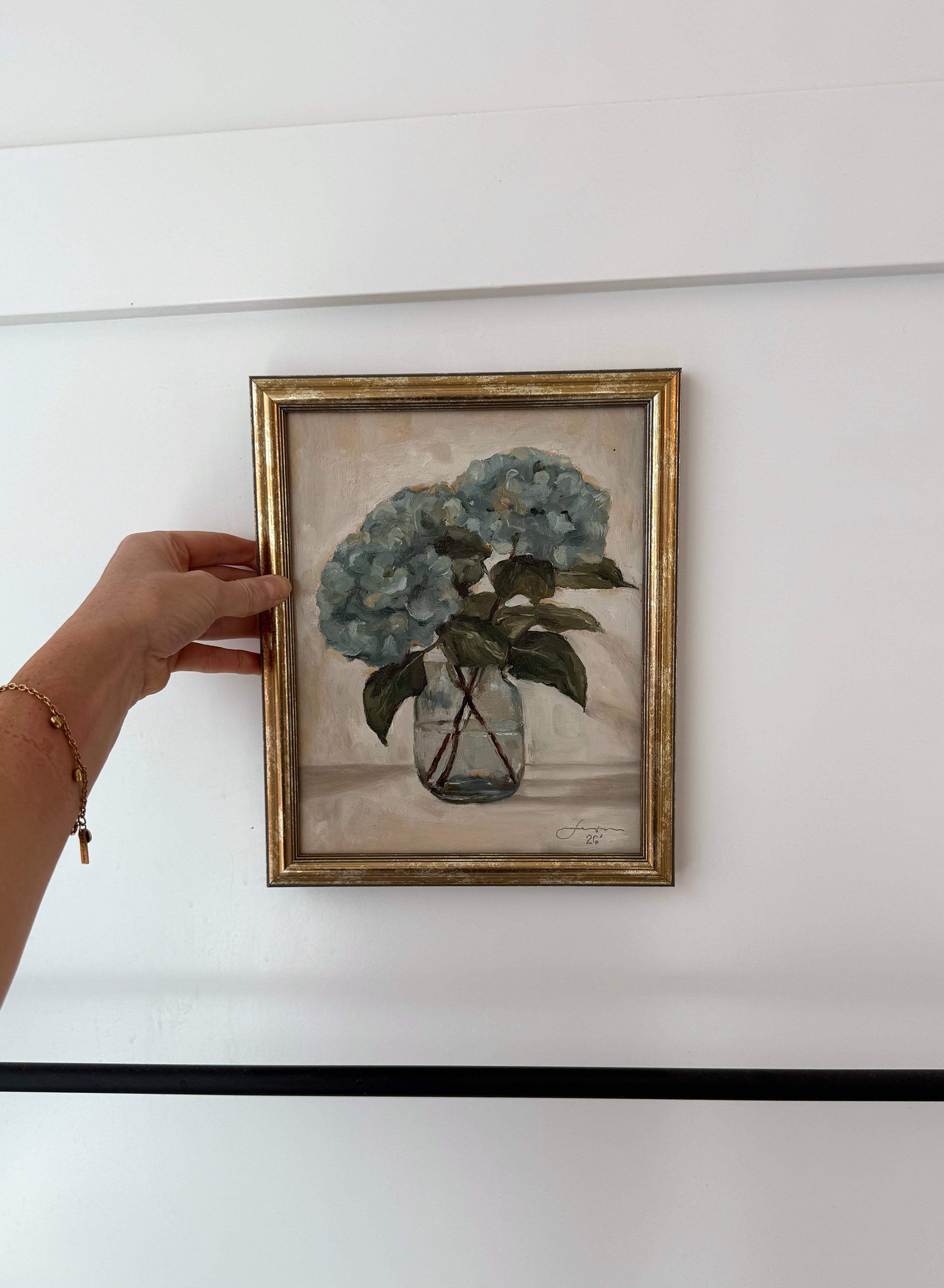 “Blue hydrangea bouquet” Print