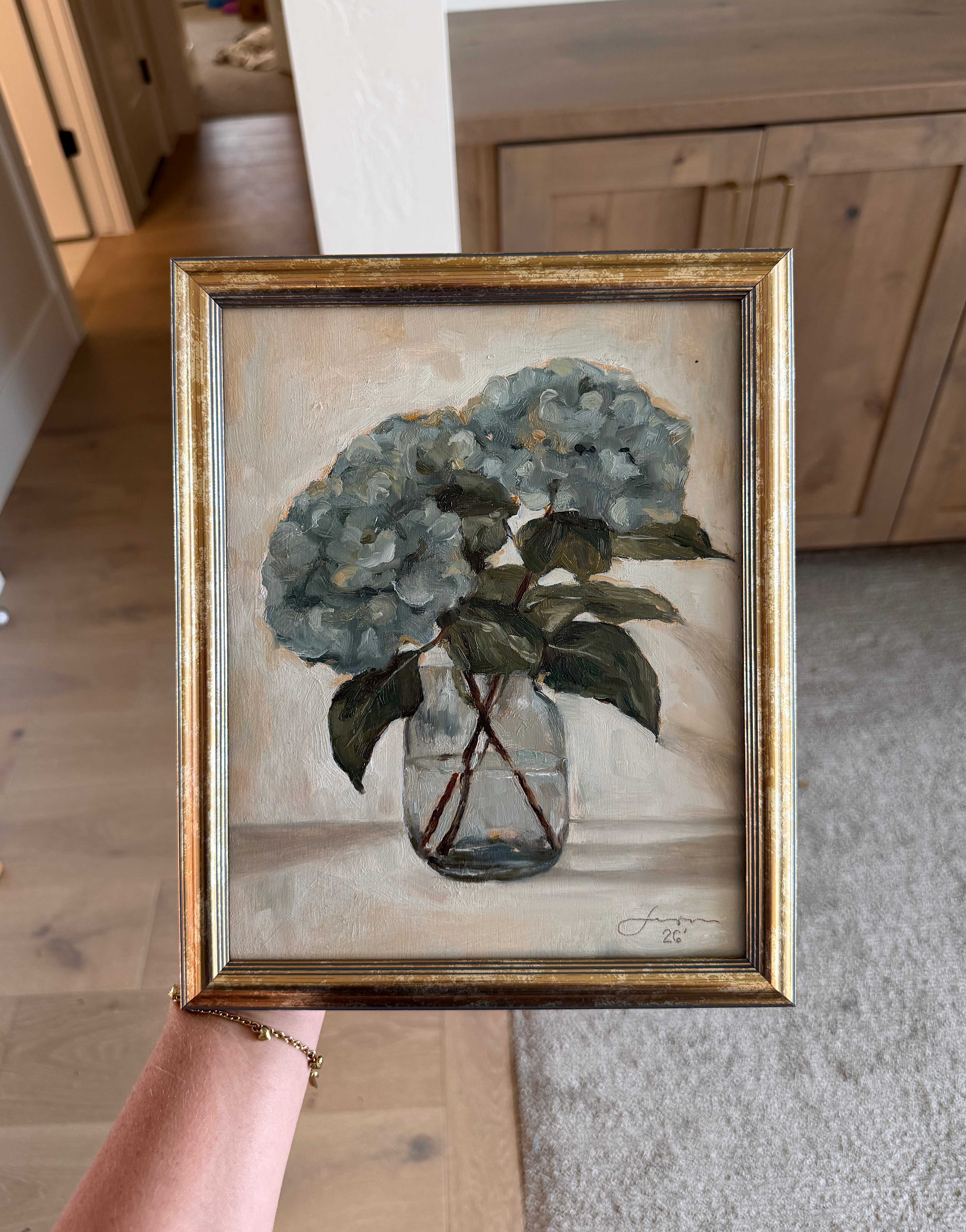 “Blue hydrangea bouquet” Print