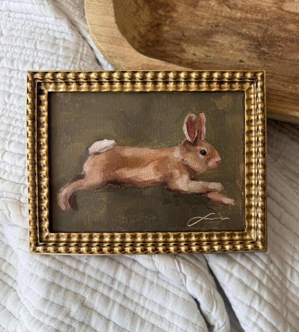 “Floppy bunny” print