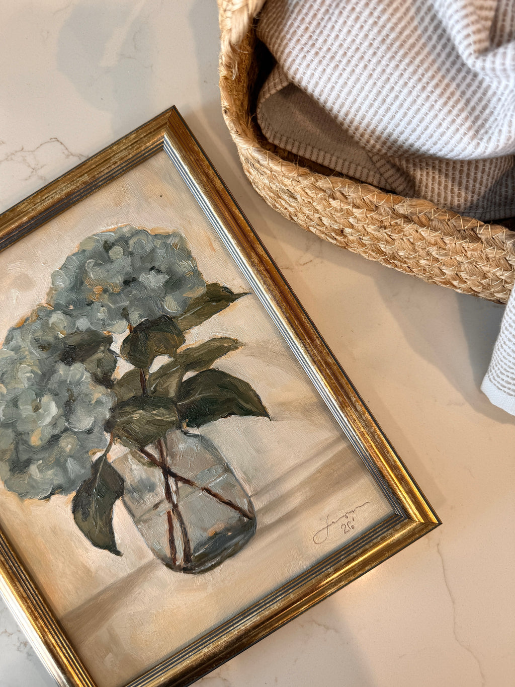“Blue hydrangea bouquet” Print