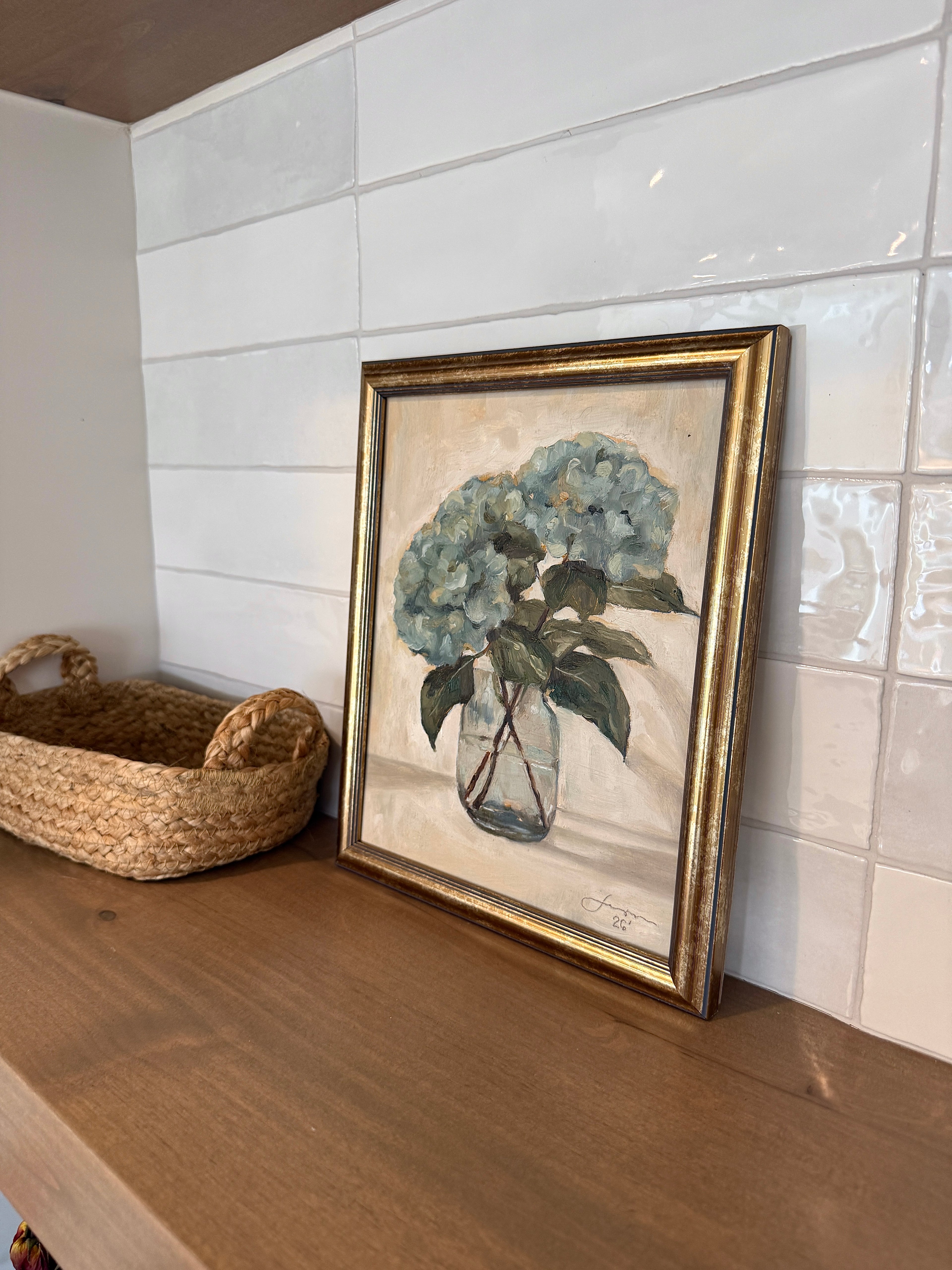 “Blue hydrangea bouquet” Print