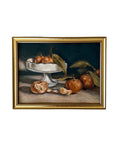 “Oranges on vintage dish” print
