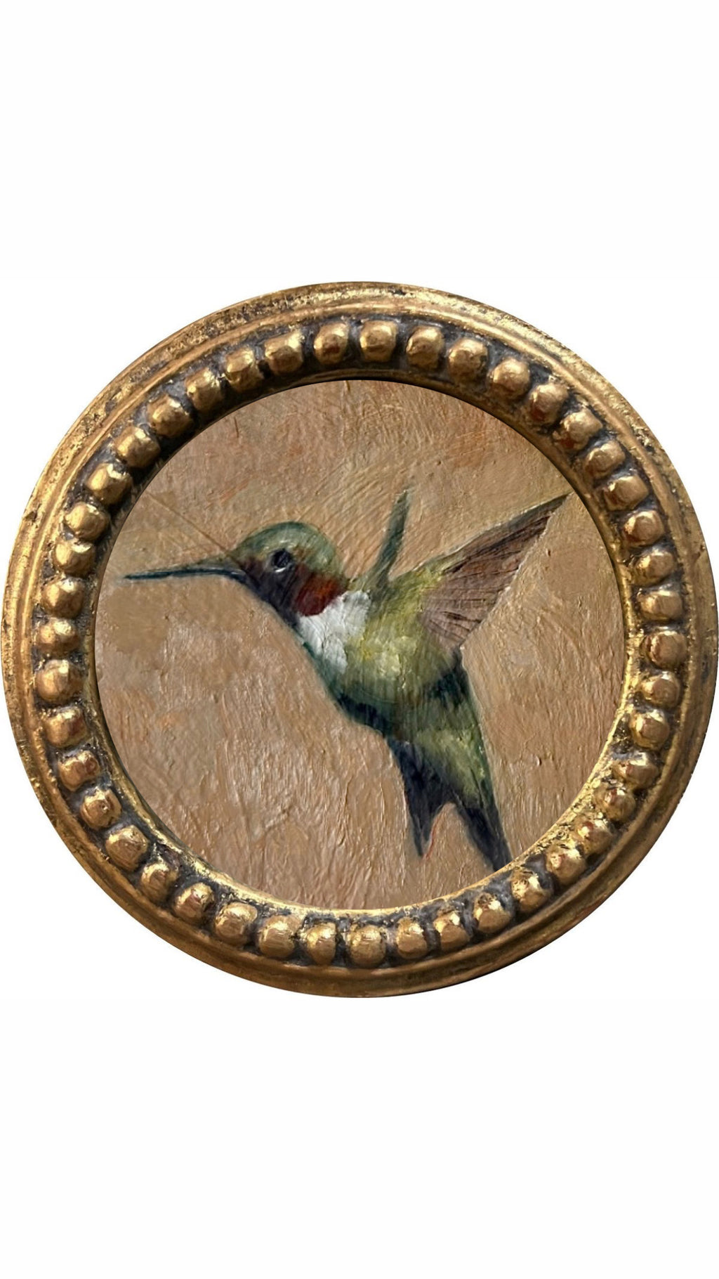 “Soft Hummingbird” circle print