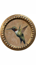 “Soft Hummingbird” circle print